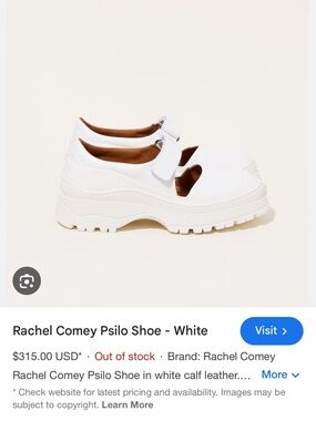 Rachel Comey Cream Leather Mary Jane Platform Loafers